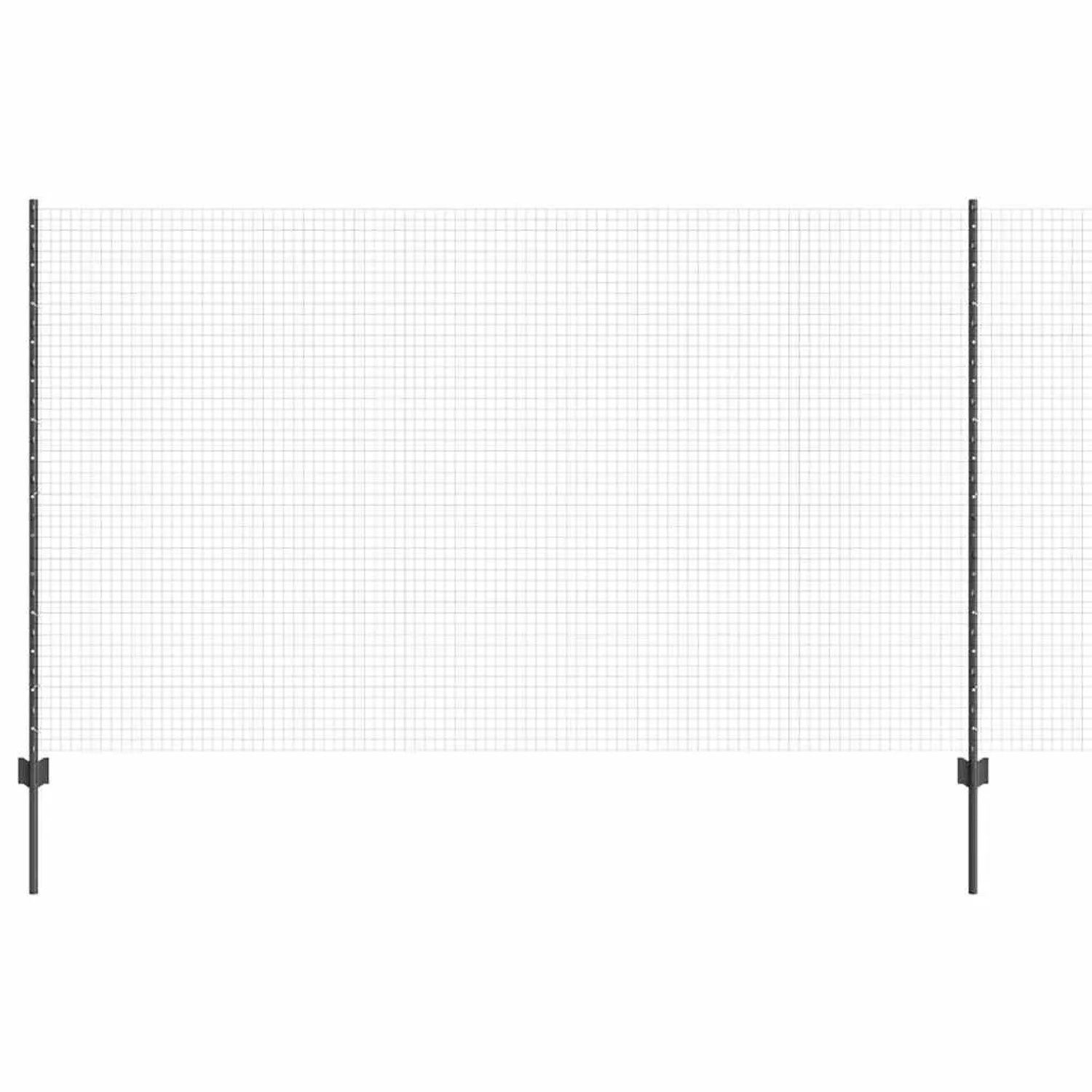 vidaXL Zaun mit Pfosten Grau 1,4 x 10 m Stahl und PVC 3336573 günstig online kaufen