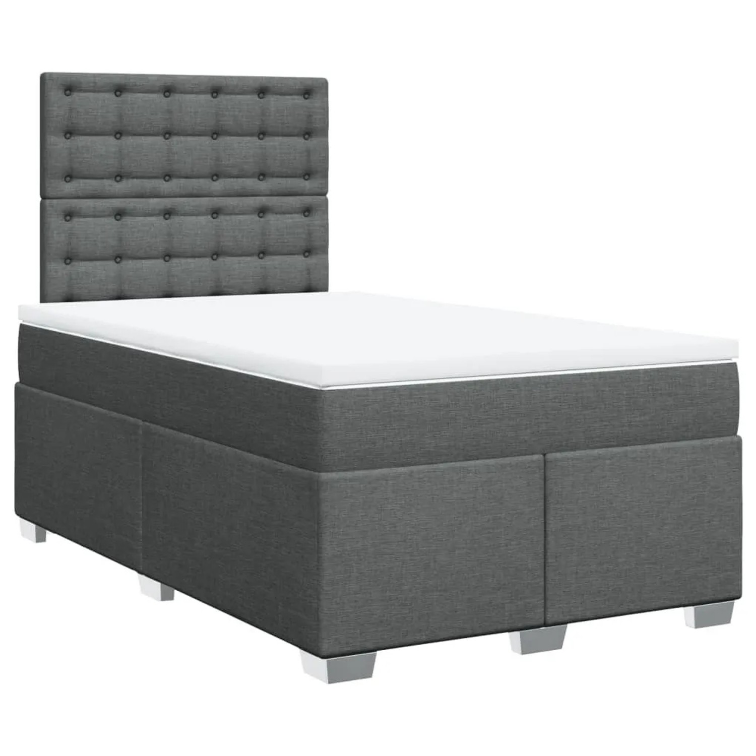 vidaXL Boxspringbett mit Matratze Dunkelgrau 120x200 cm Stoff 3292770 günstig online kaufen