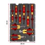 Einhell Werkzeug-Pad mit Elektriker-Werkzeugen, 9-teilig, im E-Case: Schraubendreher, Zangen, Seitenschneider.