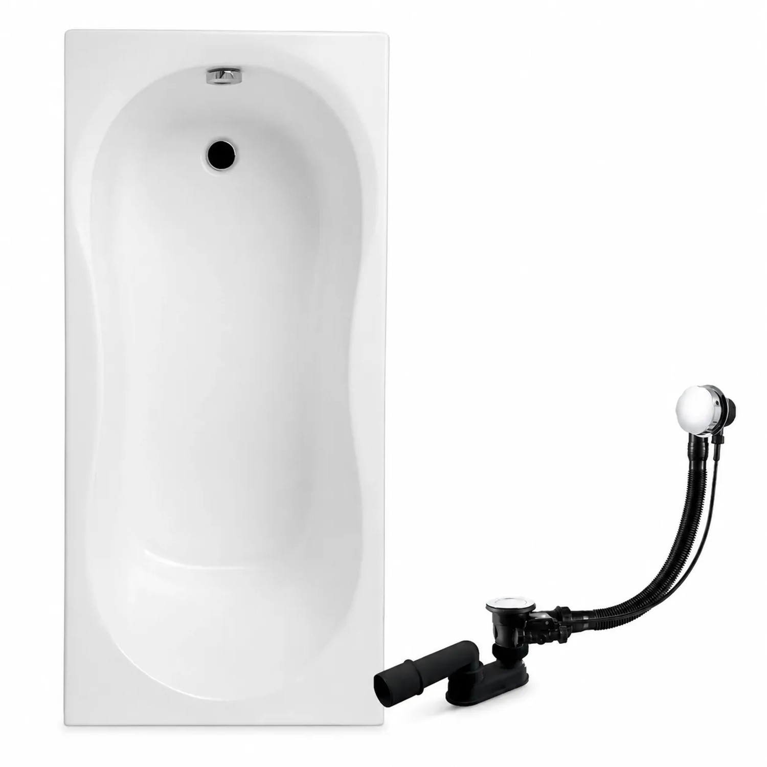 KOLMAN Badewanne Rechteck 170 x 70 Cm Inkl. Ablauf Und Füße