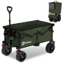 Sekey XXL Bollerwagen, faltbar, dunkelgrün, 150L. Ideal für Camping & Freizeit.