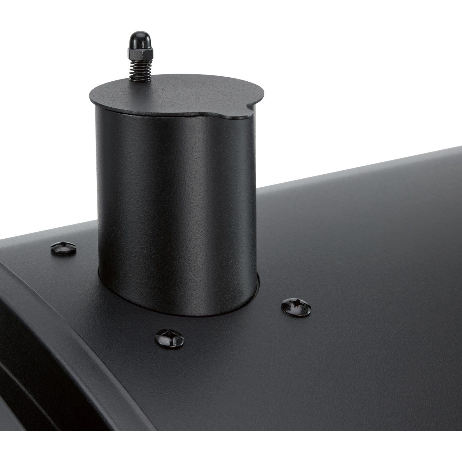 Detailansicht des schwarzen Abluftkamins vom Jamestown Kombigrill Dean.