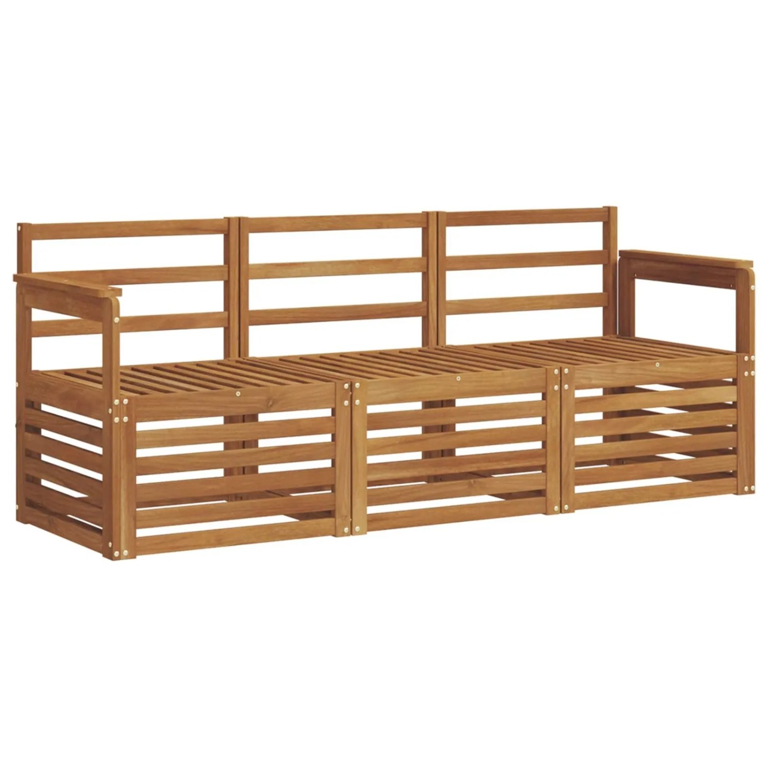 vidaXL Sofagarnituren 3 Tlg Natur Massivholz Akazie 3374274