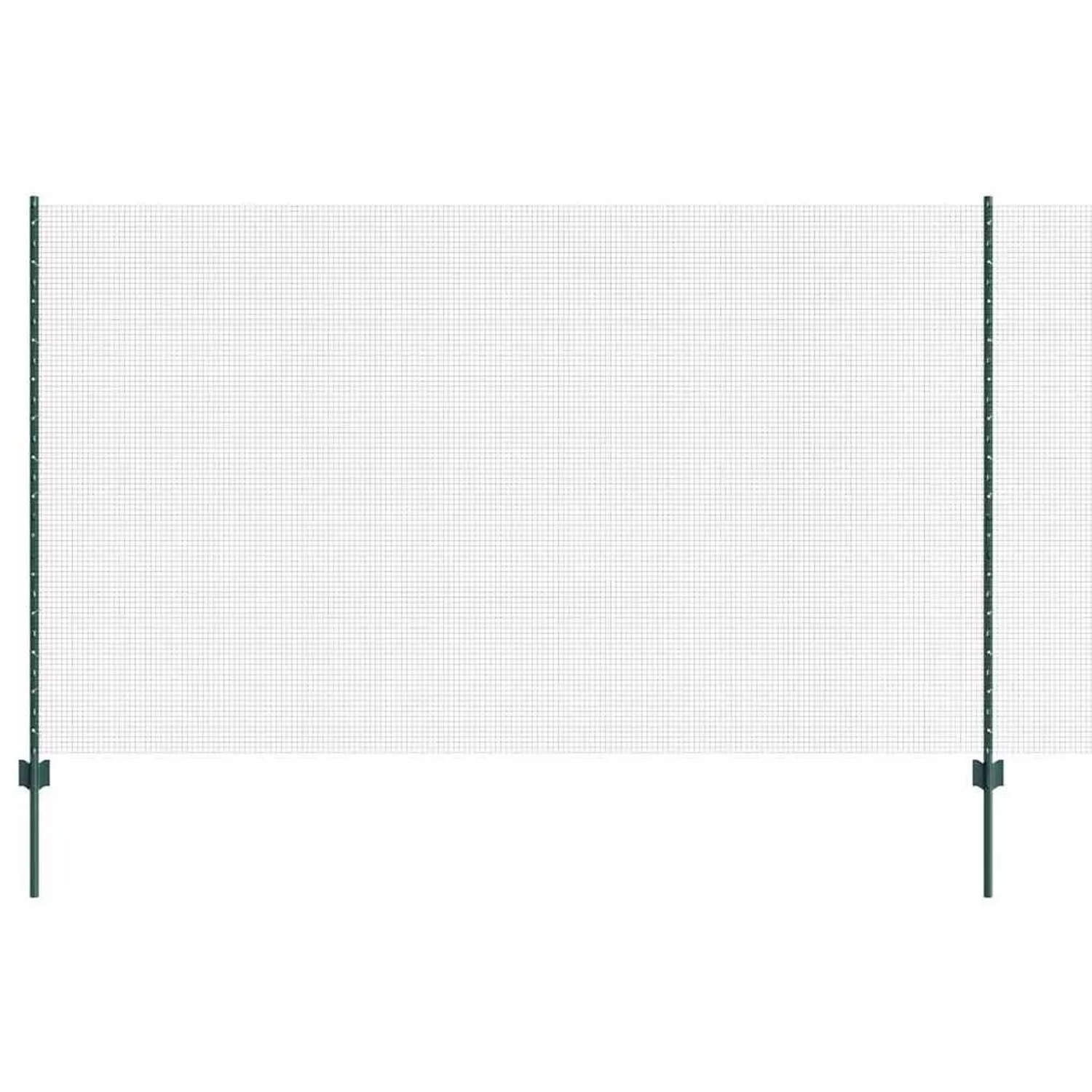 vidaXL Zaun mit Pfosten Grün 1,4 x 10 m Stahl und PVC 3336452 günstig online kaufen