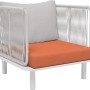 Orangefarbenes Ersatz-Sitzkissen für Brandom Balkonstuhl. Bequeme Gartenstuhl Auflage.