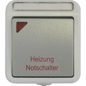 ASS AP/FR Heizungsnotschalter IP54 für Feuchträume, Aufputz, grau/weiß.