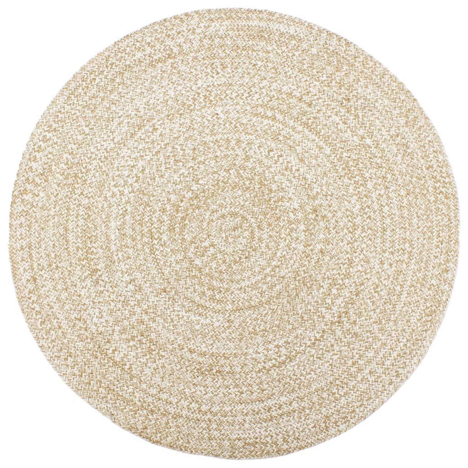 vidaXL Teppich Handgefertigt Jute Weiß Und Braun 180 Cm 1184045 günstig online kaufen