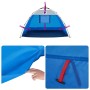 vidaXL Strandzelt 2 Personen Azurblau Quick Release Wasserdicht 4005296_12
