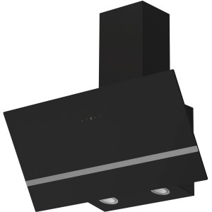 Schwarze Respekta Kopffreihaube CH24090SAM mit LED-Beleuchtung und Touch-Control.
