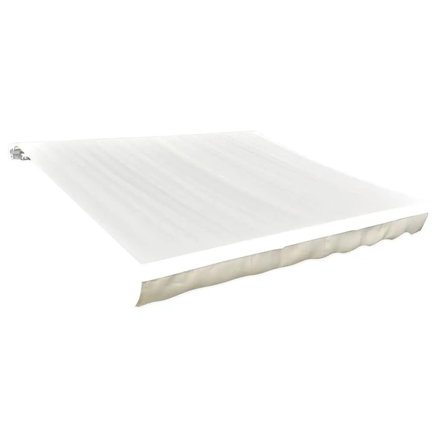 DELUKE Markisenbespannung Markisenstoff Wasserabweisend Reißfest Creme Für 500x300cm Rahmen Markise Mit Volant Markisen Ersatzstoff
