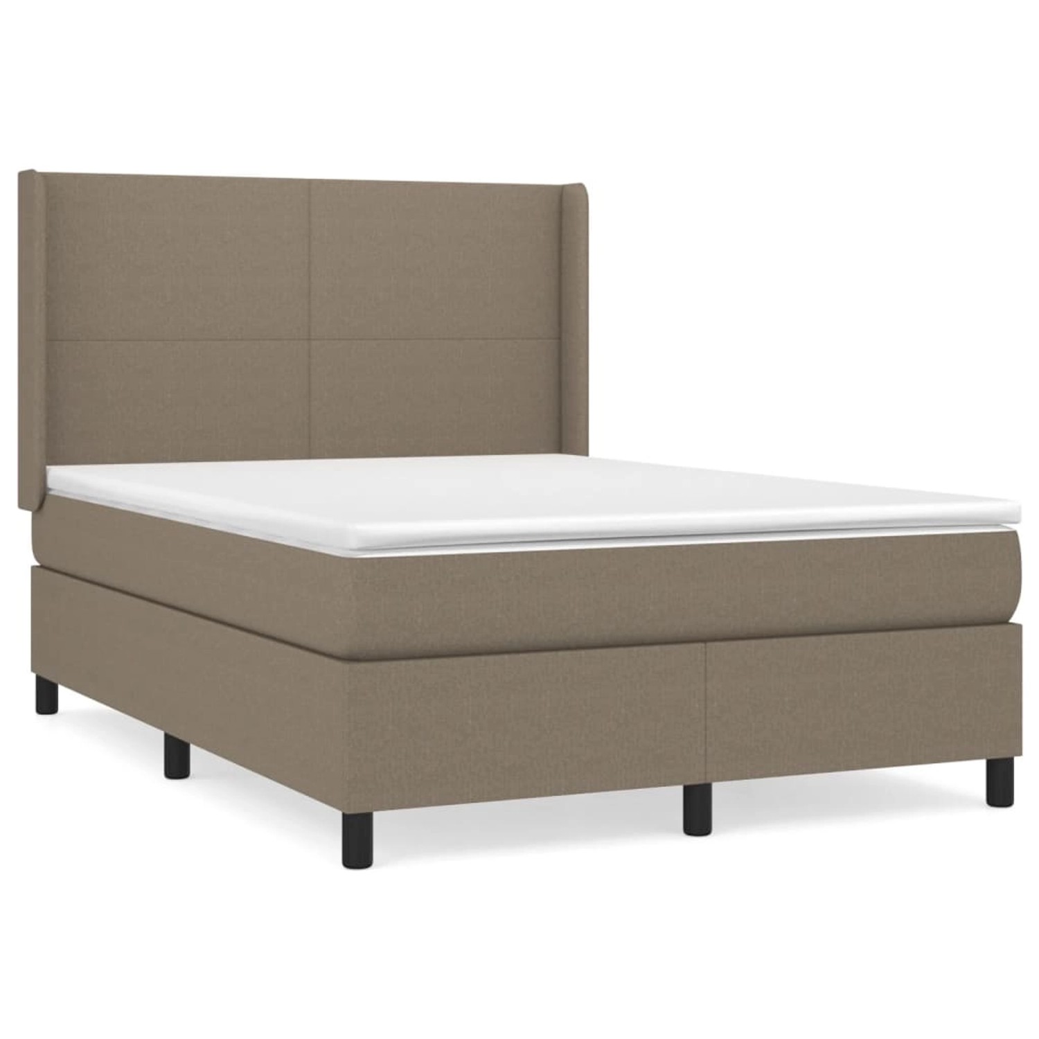 vidaXL Boxspringbett mit Matratze Taupe 140x190 cm Stoff1468349 günstig online kaufen