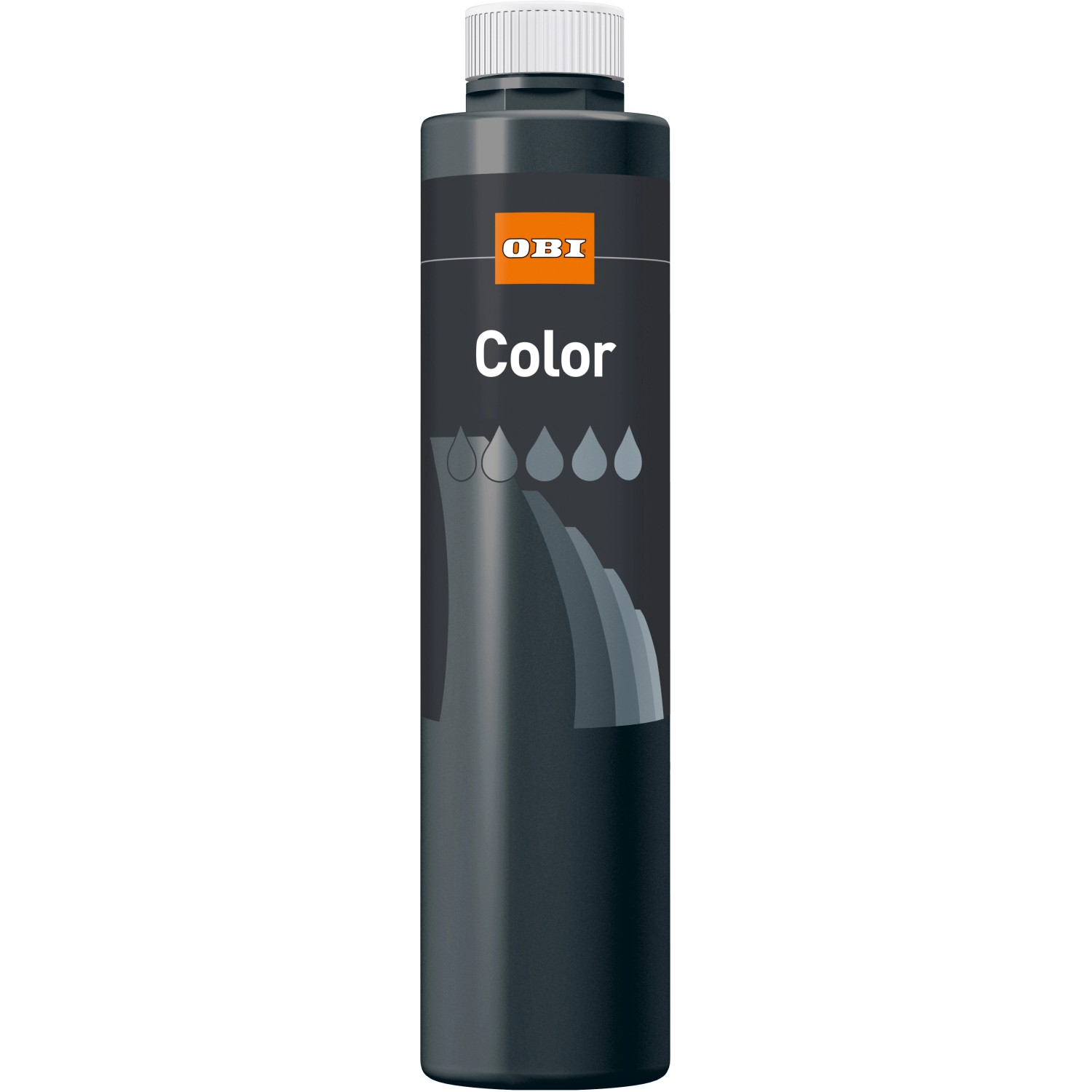 OBI Color Voll- und Abtönfarbe Schwarz matt 750 ml