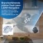 ECOVACS DEEBOT X2 OMNI Saugroboter mit Dual-Laser-LiDAR-Navigation in Aktion.