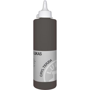 Flasche Lukas Cryl Terzia Acrylfarbe Studien-Qualität 500ml, Farbton Umbra.
