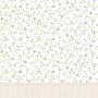 A.S. Création Vliestapete Wallpanel mit Blümchenmuster in Creme und Holzpaneel-Optik.