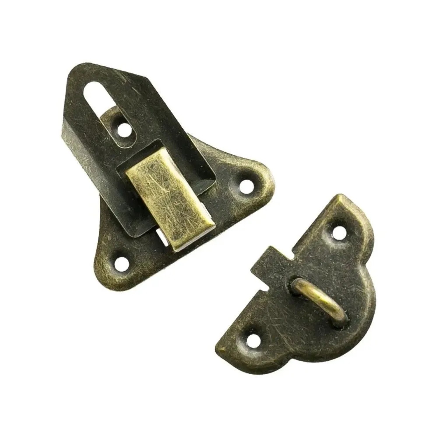 HMF 6495-VS1 Vintage Spannverschluss mit Schlossöse 35 x 50 mm Bronze_4