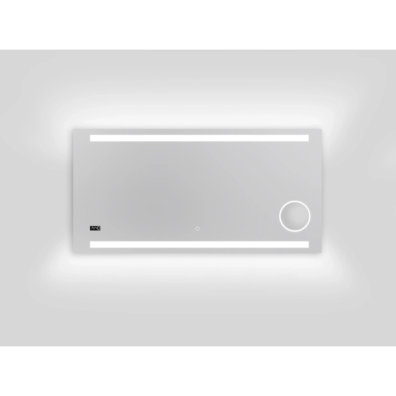 DSK Design LED-Lichtspiegel Silver Conde 120 cm x 60 cm