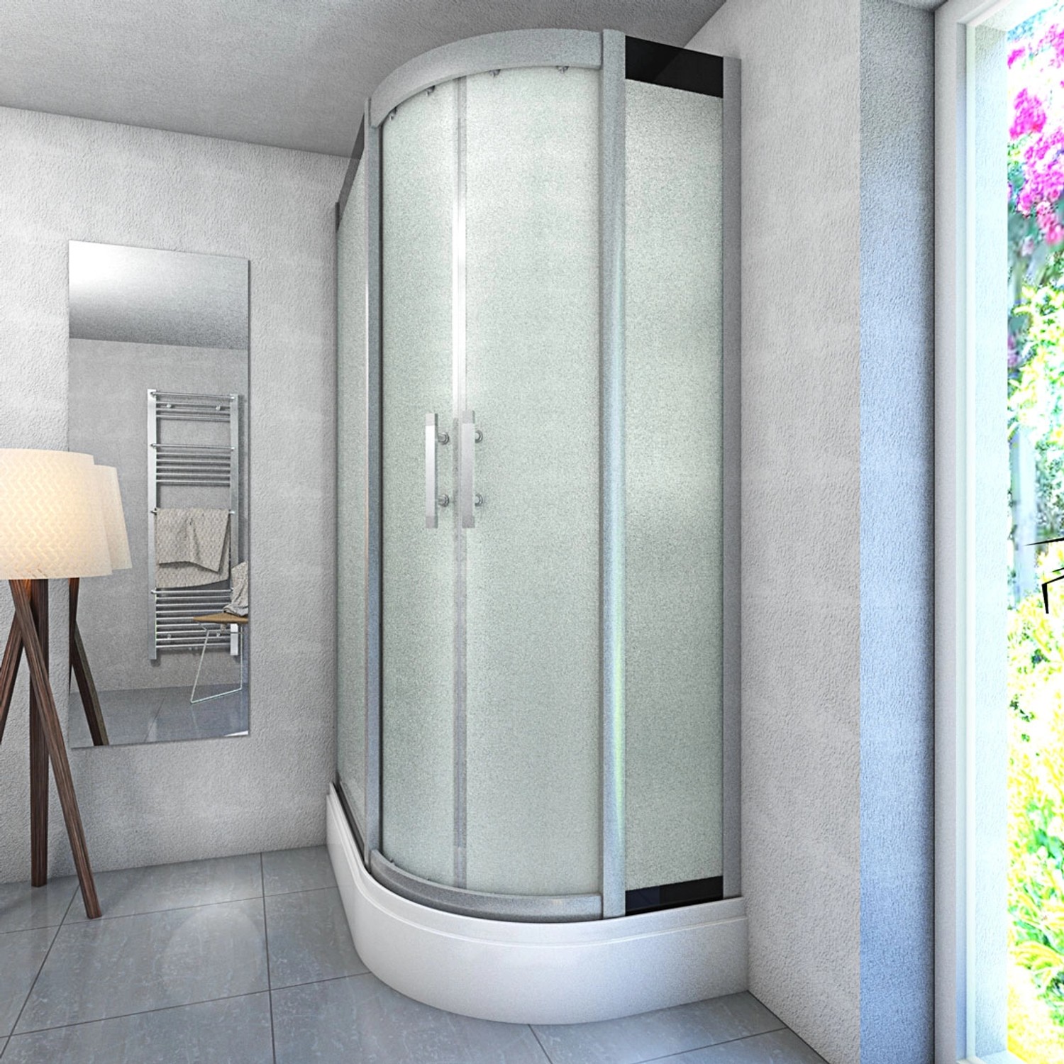 AquaVapore Duschkabine D60-70M2R-EC, 80x120 cm, mit Dampfsauna Funktion im Badezimmer.