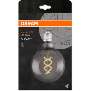 Osram LED-Leuchtmittel E27 in Globeform, 4W, extra warmes Licht, 16,8x12,4cm.