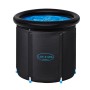 Bestway LAY-Z-SPA Eisbad Glacial Zen, runder, schwarzer, aufblasbarer Whirlpool mit Wasser.