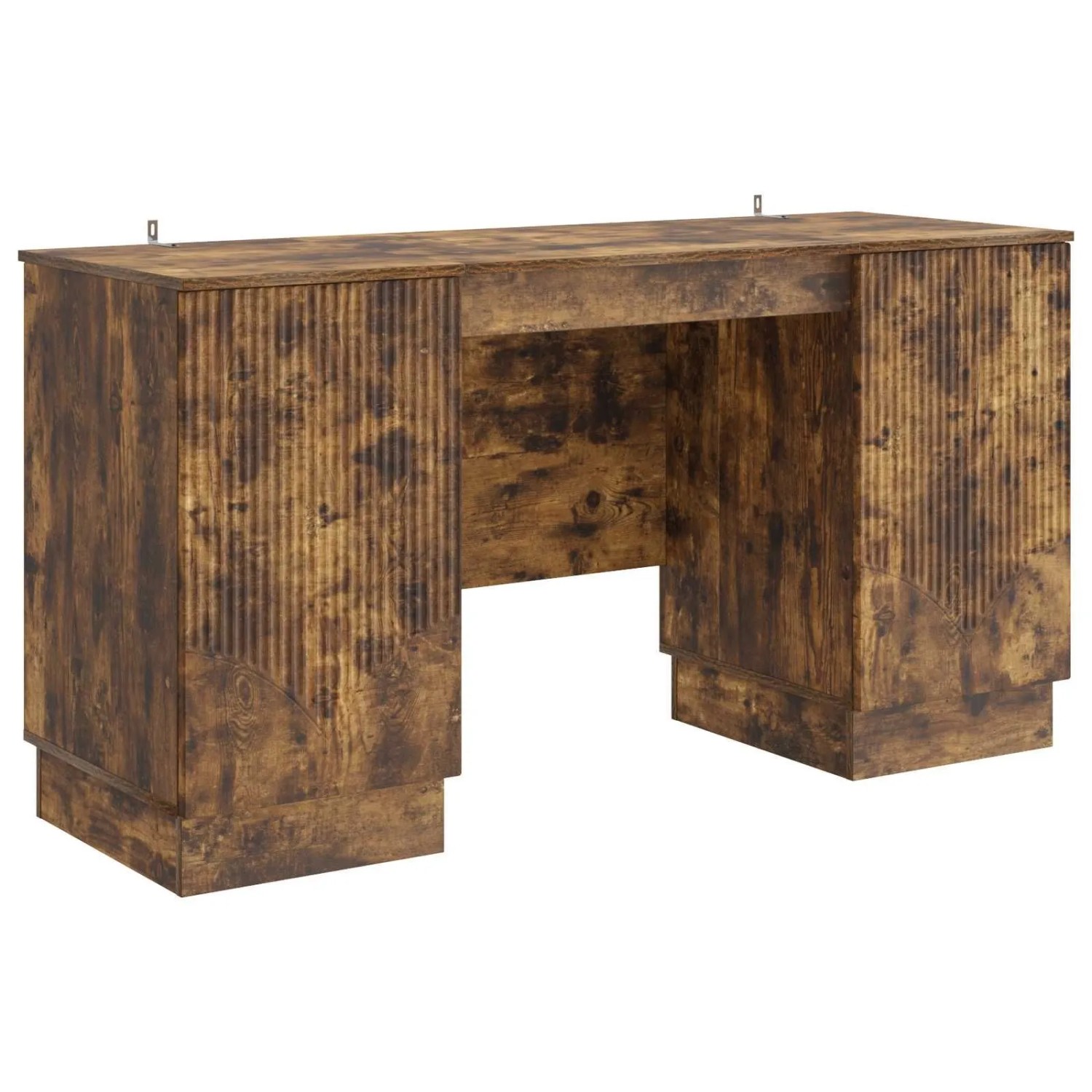 vidaXL Schreibtisch Geräucherte Eiche 142,5 x 50 x 75 cm Holzwerkstoff 3414626