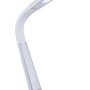 Silberne LED-Tischleuchte Mitti von Globo, dimmbar, mit USB-Charger. Ideal als Schreibtischlampe.
