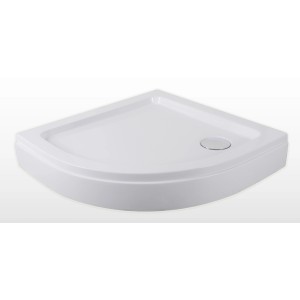 Sanotechnik Viertelkreis Duschwanne, 80x80 cm, Weiß. Ideal für kleine Bäder.