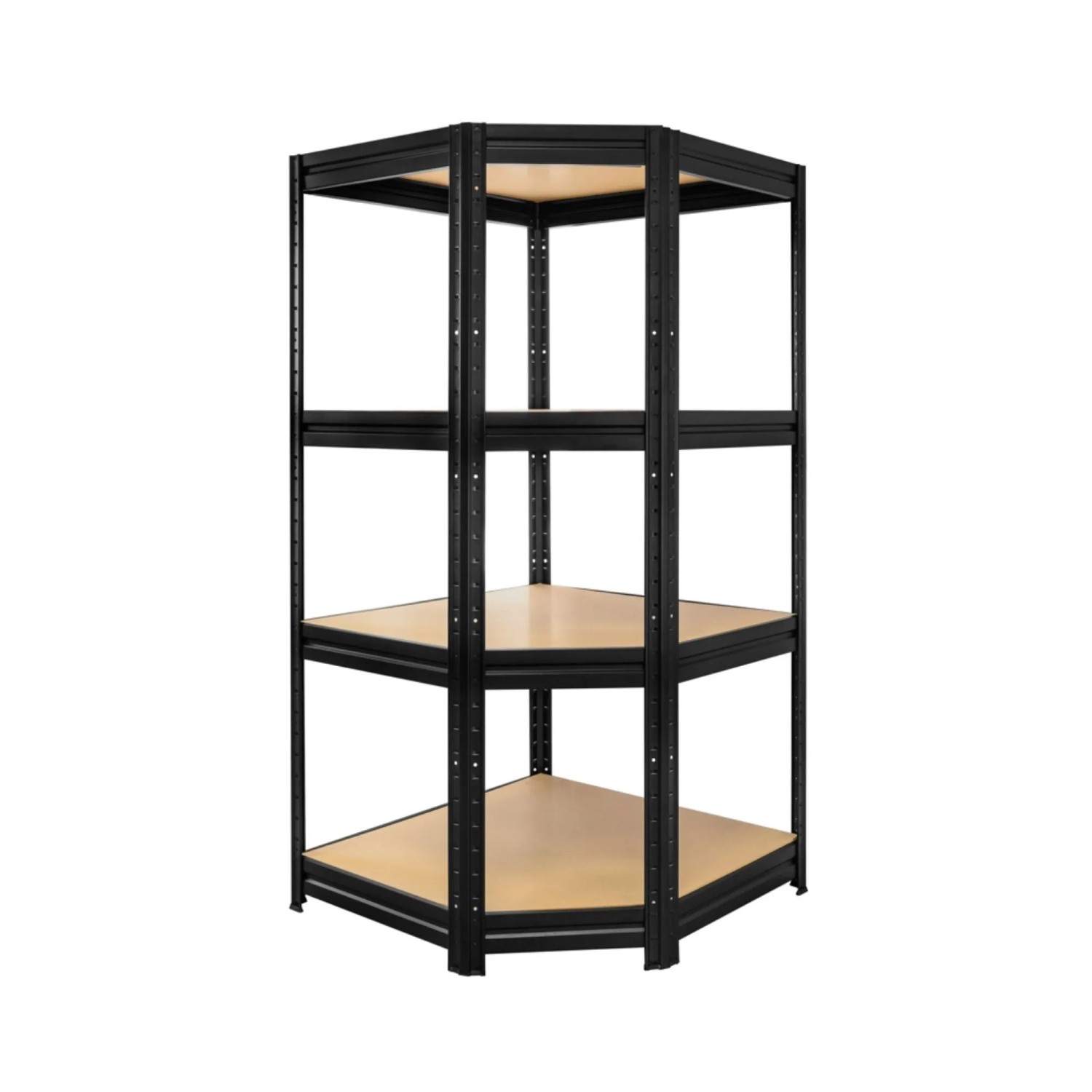 PROREGAL Eckregal DINO 1x 180x90x60cm Schwarz Fachlast 400 kg Schwerlastregal Metall Lagerregal Kellerregal Steckregal Garagenregal