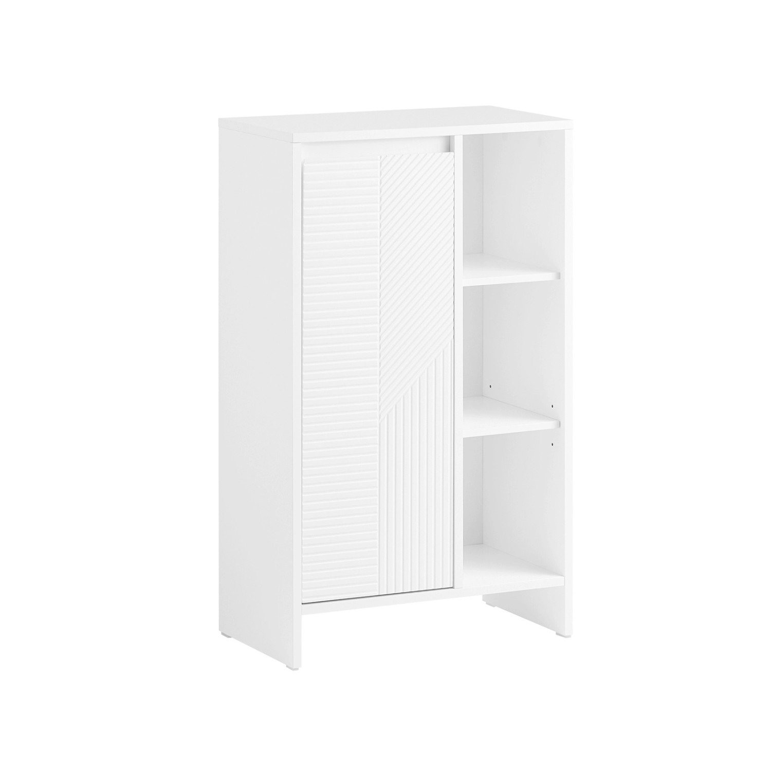 SoBuy Wäscheschrank Badschrank mit Wäschesack Badkommode Weiß BZR156-W günstig online kaufen