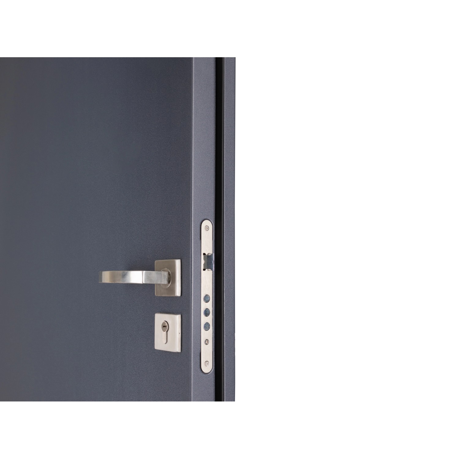 Pordo Stahl-Nebeneingangstür G1, Anthrazit, Anschlag links, mit Drückergarnitur und Profilzylinder.