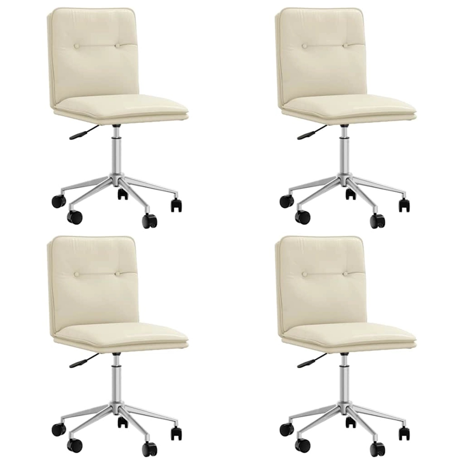 vidaXL Esszimmerstühle 4 Stk Creme Kunstleder 3315690 günstig online kaufen