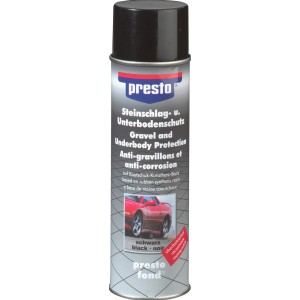 Presto Steinschlag-Unterbodenschutz-Spray, schwarz, 500ml Dose für Lackreparatur und Karosseriereparatur.