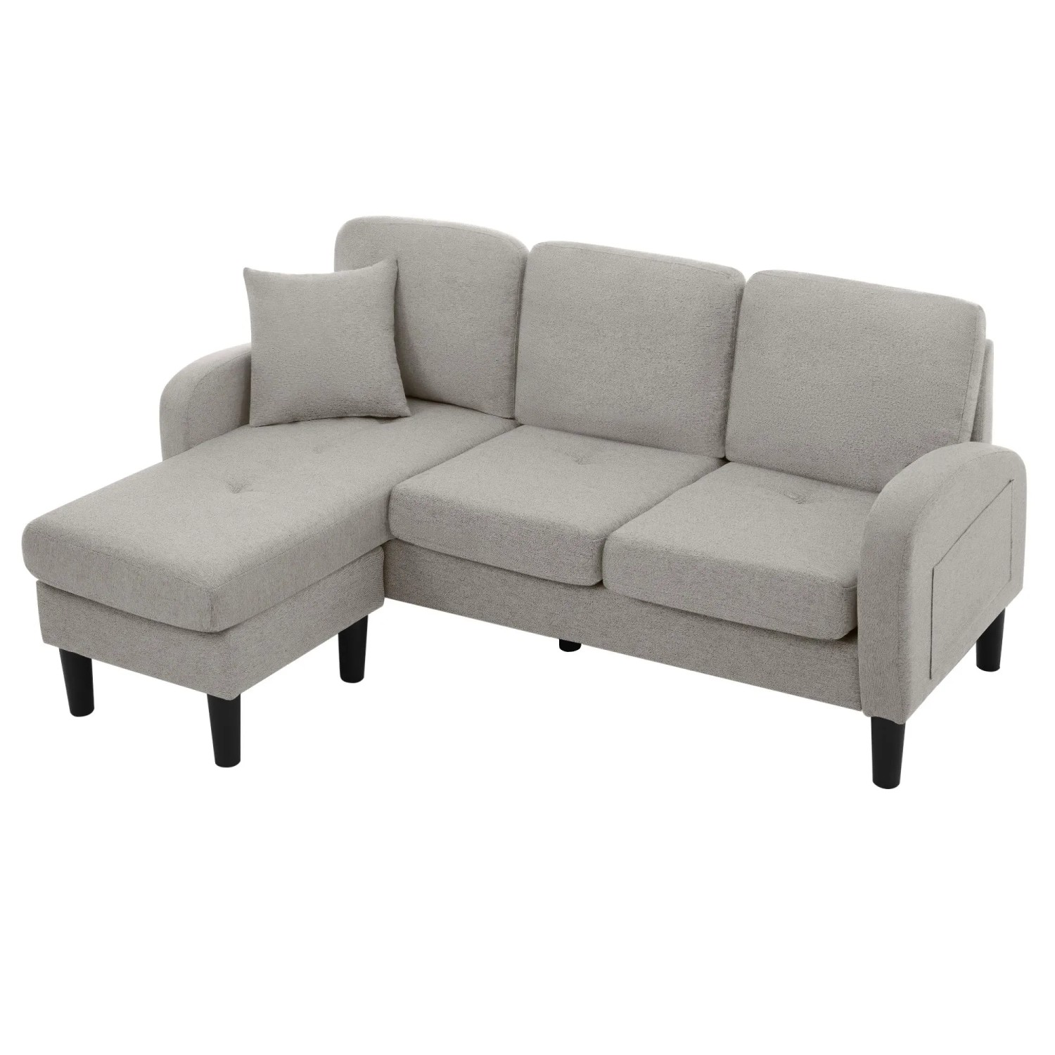 Merax Ecksofa L Form 166 118 77 cm Chaiselongue