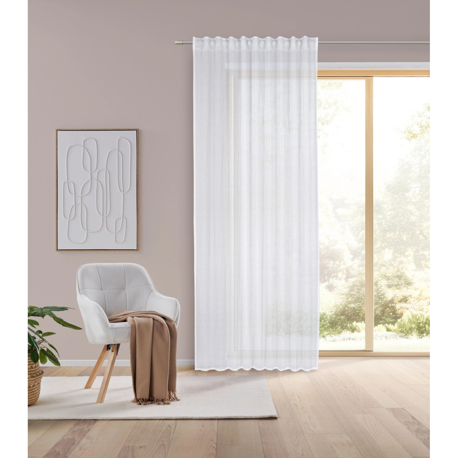 Modern Living Fertigvorhang Ramona in Weiß ca. 135x245cm_4