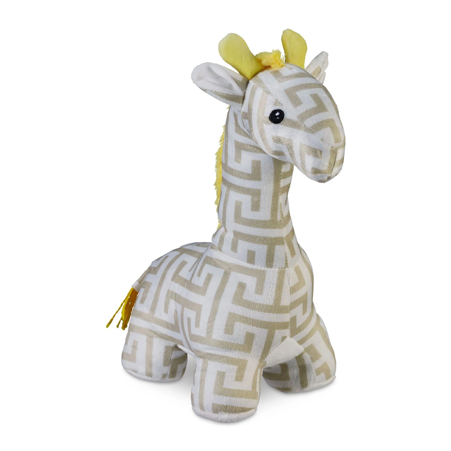 Relaxdays Türstopper Polyester Weiß Beige Sandgefüllt 35 cm x 15 cm x 25 cm 1 kg