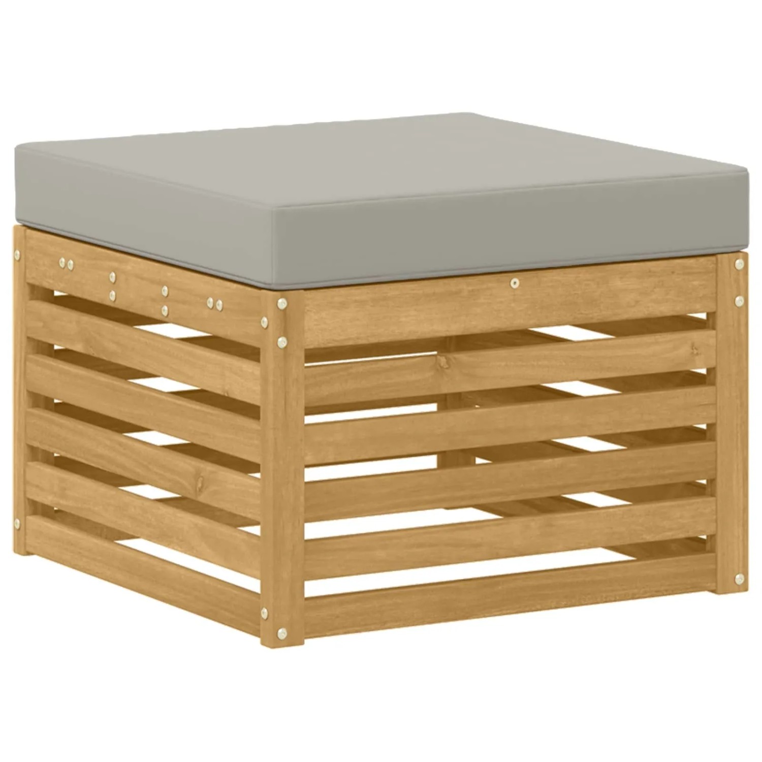vidaXL Outdoor-Fußhocker Massivholz Akazie Weiß 901490