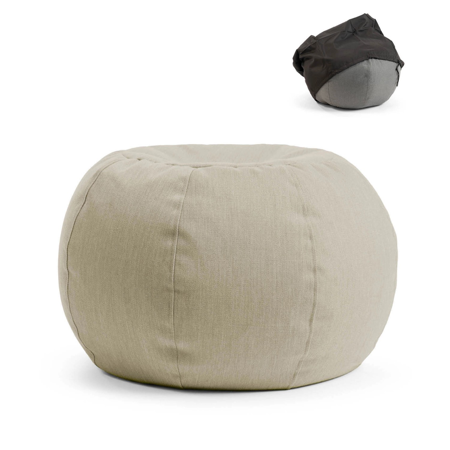 mokebo Outdoor Pouf mit Schutzhülle Der Kugelige 60x45cm für Balkon & Garte günstig online kaufen
