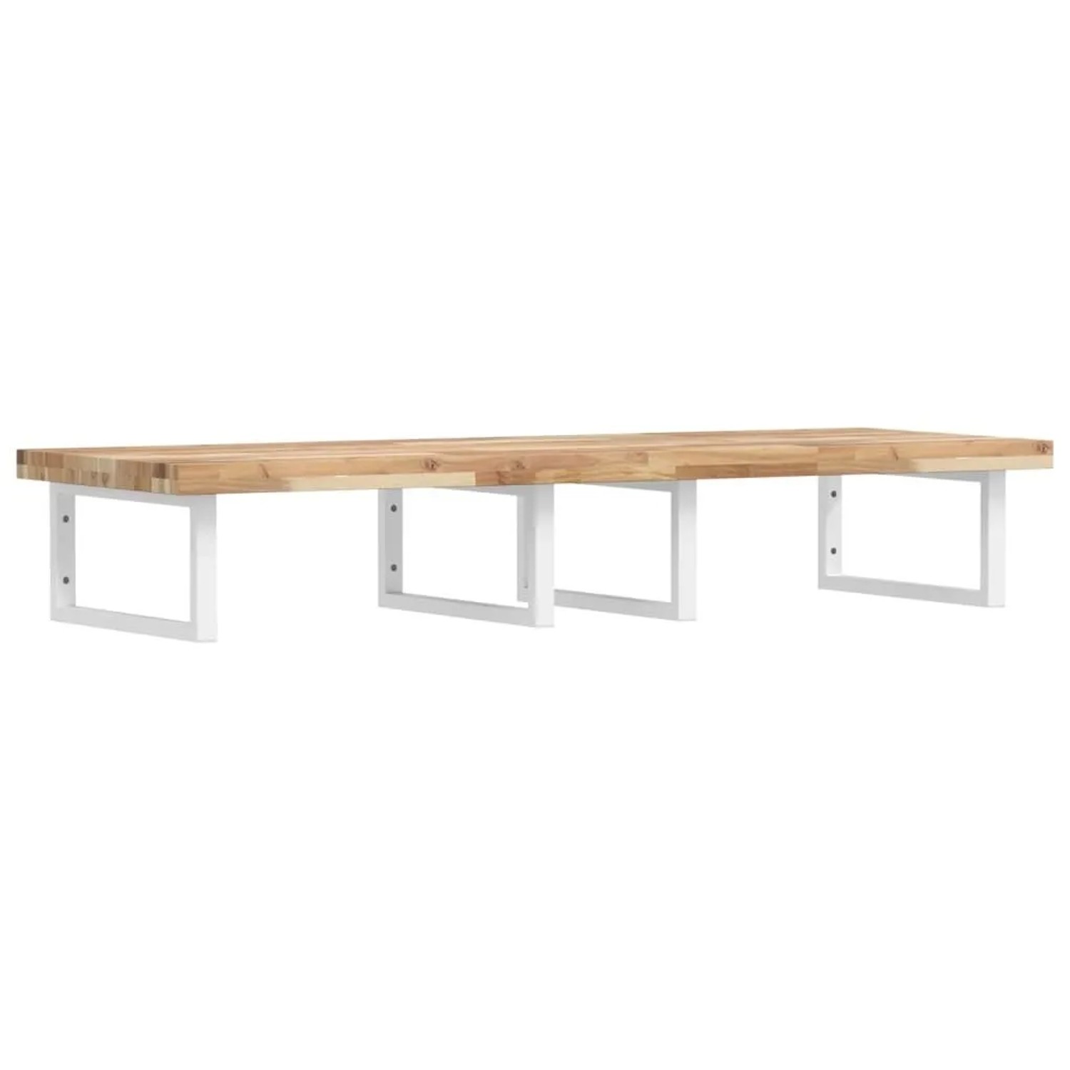 vidaXL Waschbeckenregal Wandmontage Stahl und Akazienholz 3302816