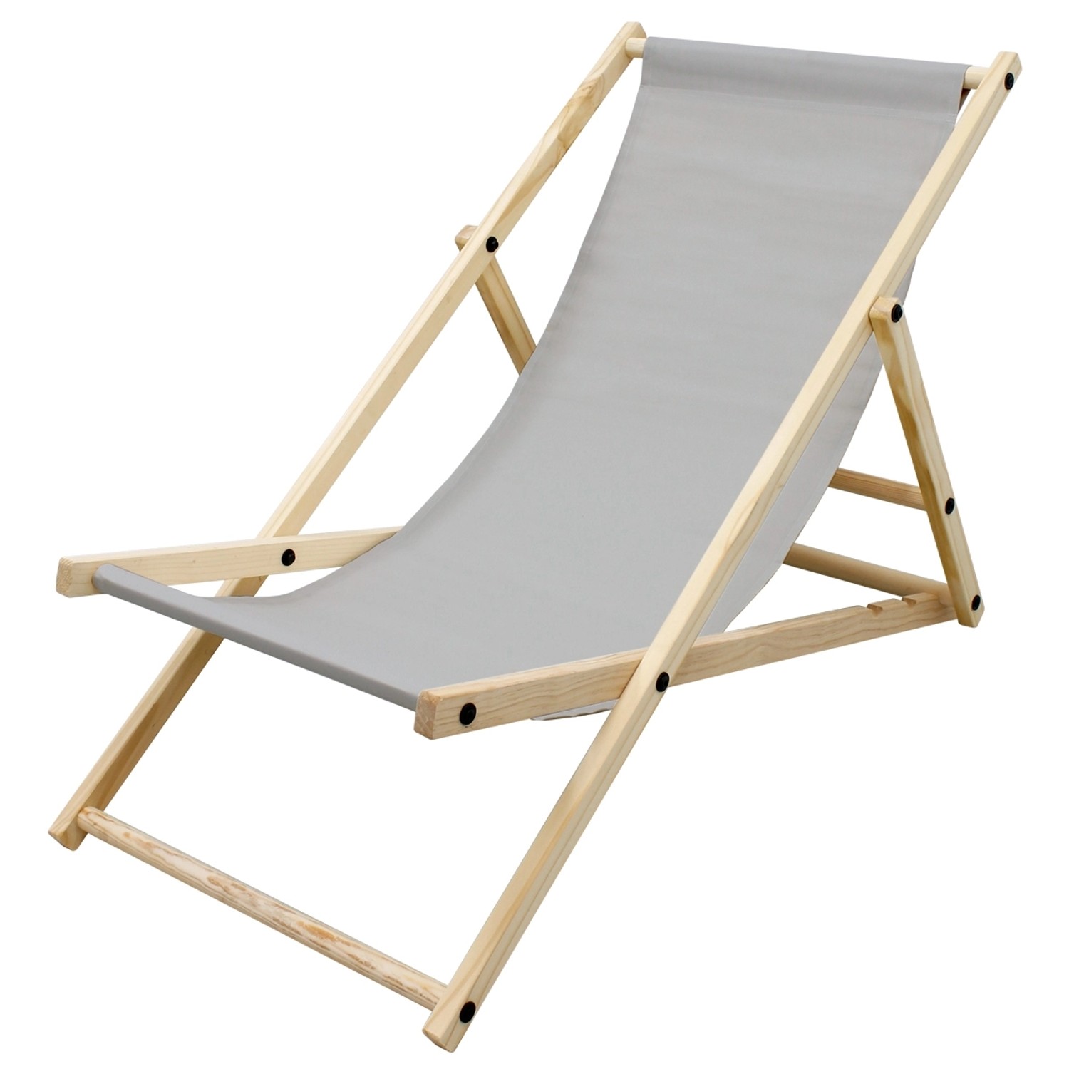 ECD Germany Liegestuhl Klappbar aus Holz 3 Liegepositionen bis 120 kg Hellg günstig online kaufen