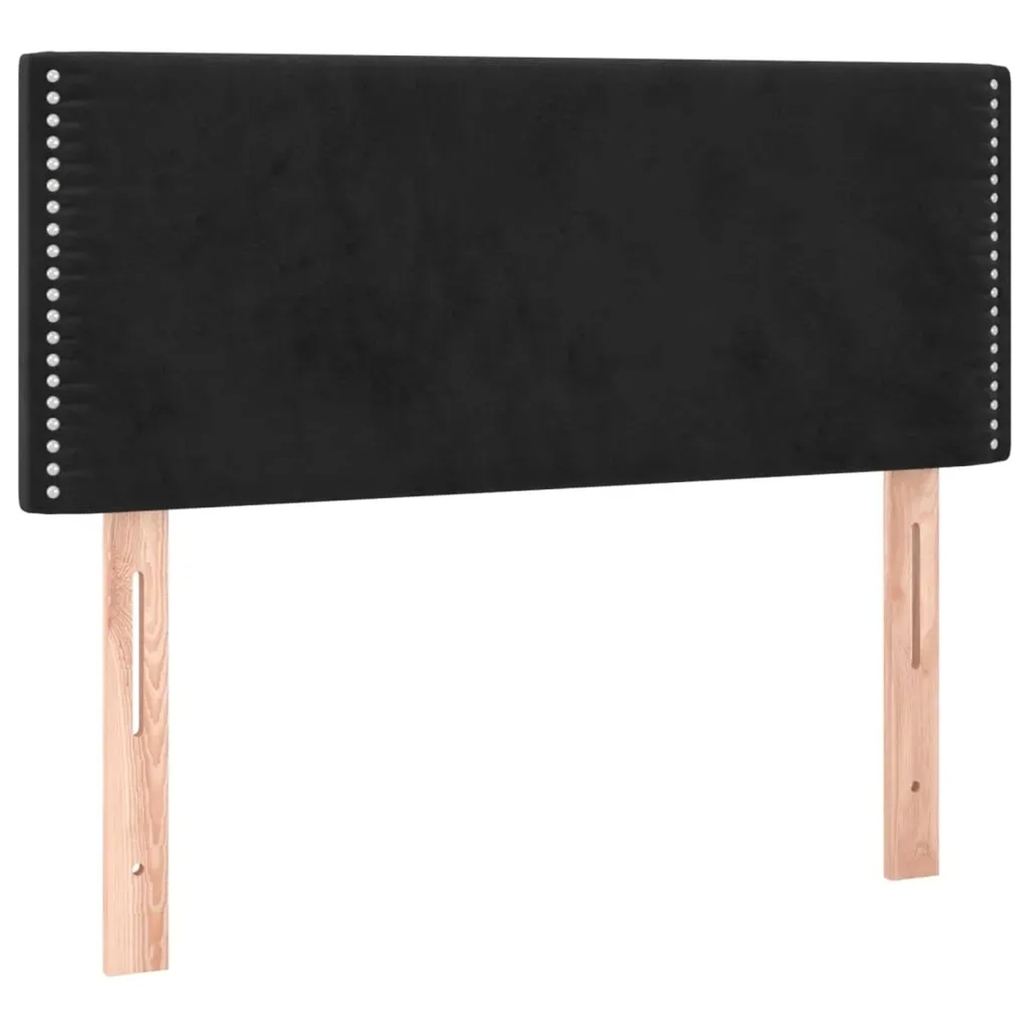 vidaXL LED Kopfteil Schwarz 100x5x78/88 cm Samt 3121516