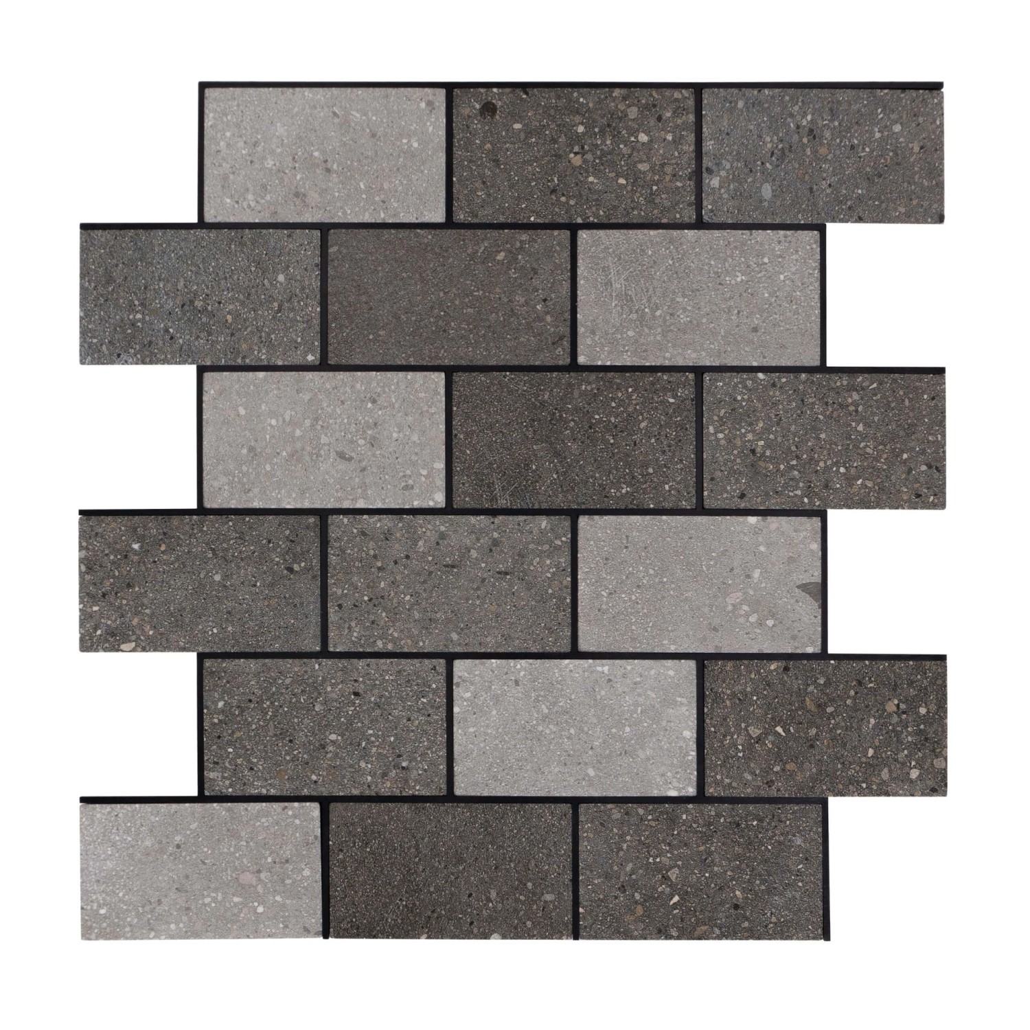 Dalsys Selbstklebende Fliesen 0,87m² 11 Stück Steinoptik Natur Grau Mix günstig online kaufen