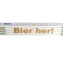 Stabila Zollstock mit Lasergravur "Bier her" (2 m), Messwerkzeug für Heimwerker.