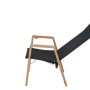 Siena Garden Dining Sessel Move Catania, schwarz-braun, mit verstellbarer Rückenlehne für den Garten.