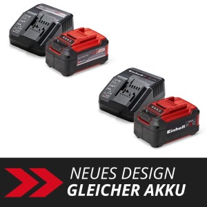 Einhell PXC-Starter-Kit 5,2 Ah: Zwei Sets mit Akku und Ladegerät. Neues Design, gleicher Akku.
