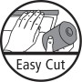 Illustration: Tesa Easy Cover Abdeckfolie mit Klebeband im Spender, einfache Anwendung.