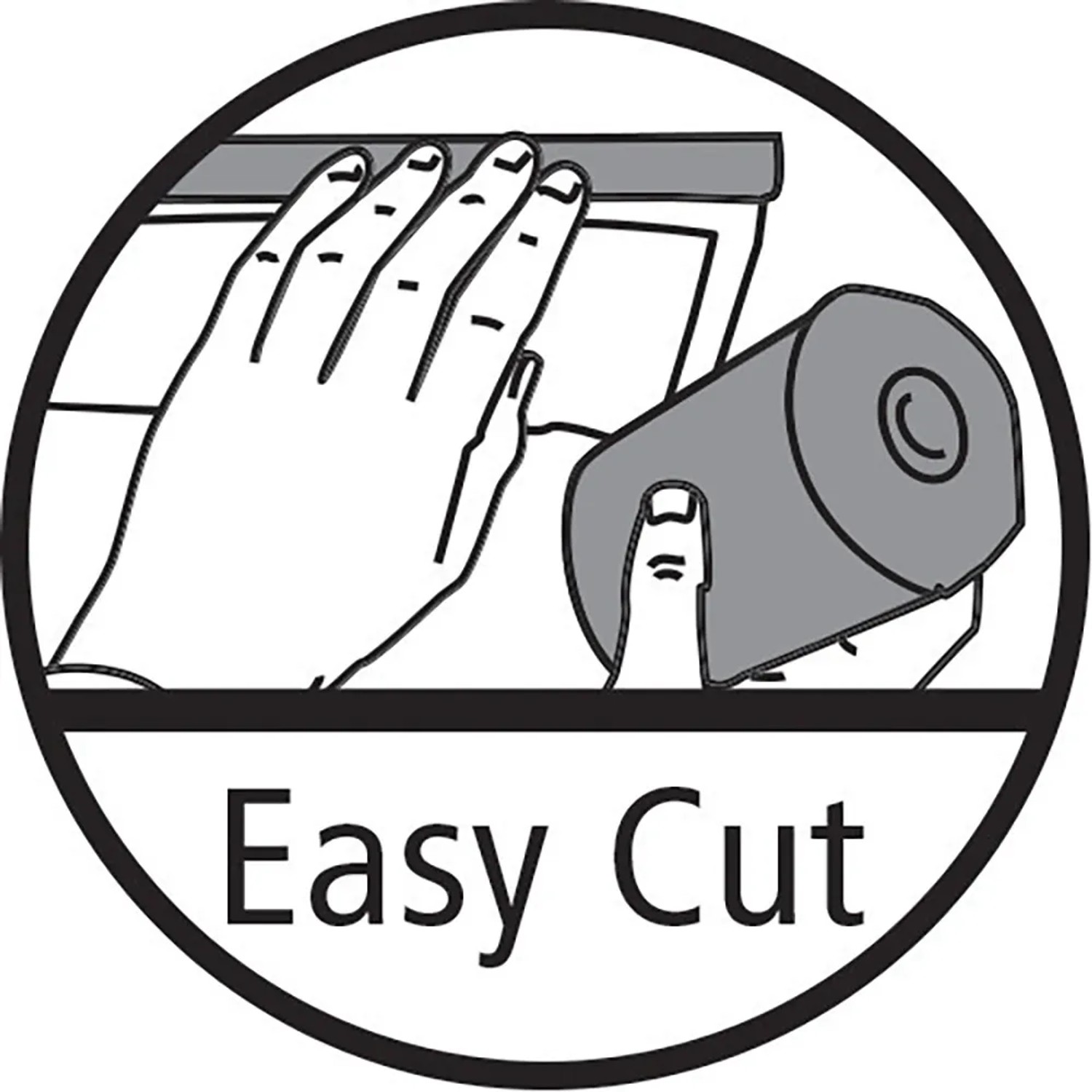 Illustration: Tesa Easy Cover Abdeckfolie mit Klebeband im Spender, einfache Anwendung.