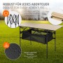 Hauki Campingtisch, faltbar, beige, 118x55x64,5 cm, mit Tasche. Klappbarer Tisch aus Aluminium für Camping & Outdoor.