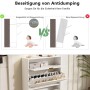 Weißer Schuhschrank mit Schuhklappen und Ablageflächen für Flur und Diele.
