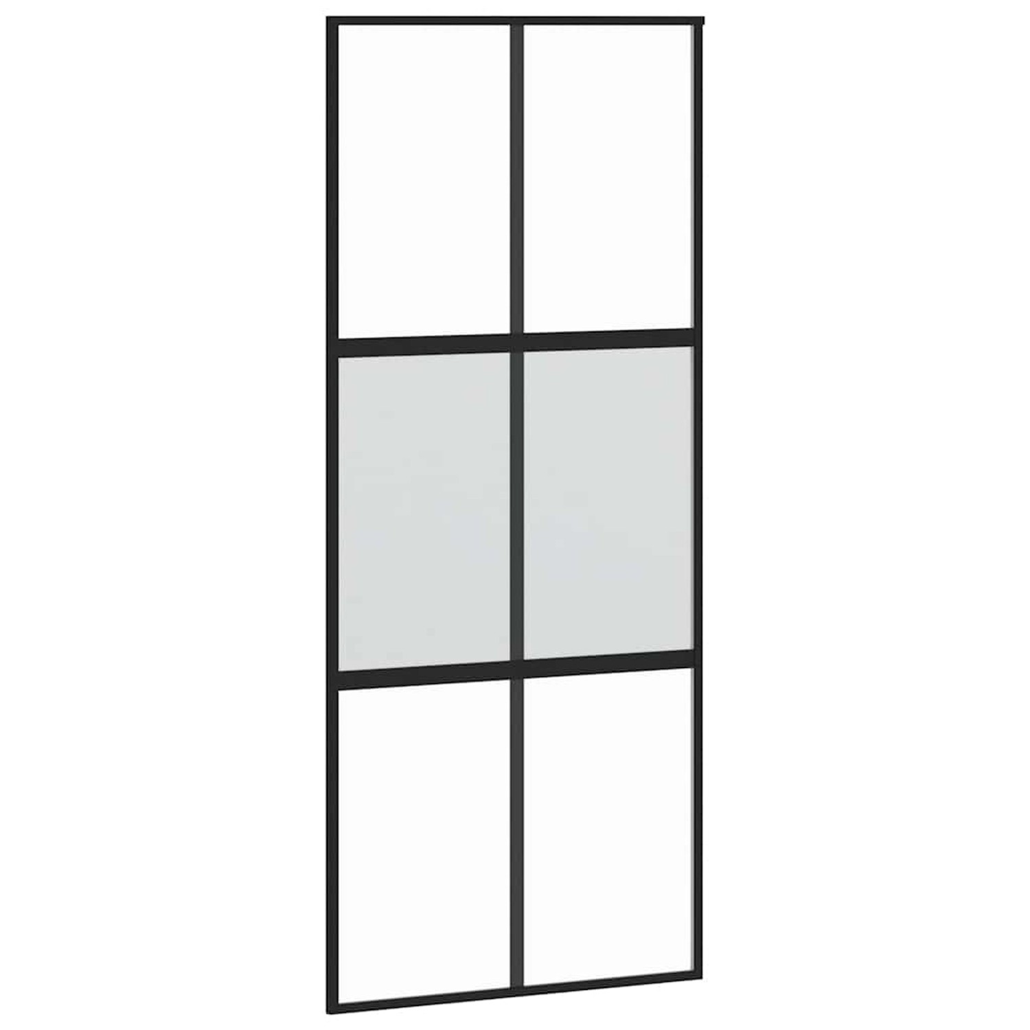 vidaXL Schiebetür Schwarz 90x205 cm Hartglas und Aluminium 155211 günstig online kaufen