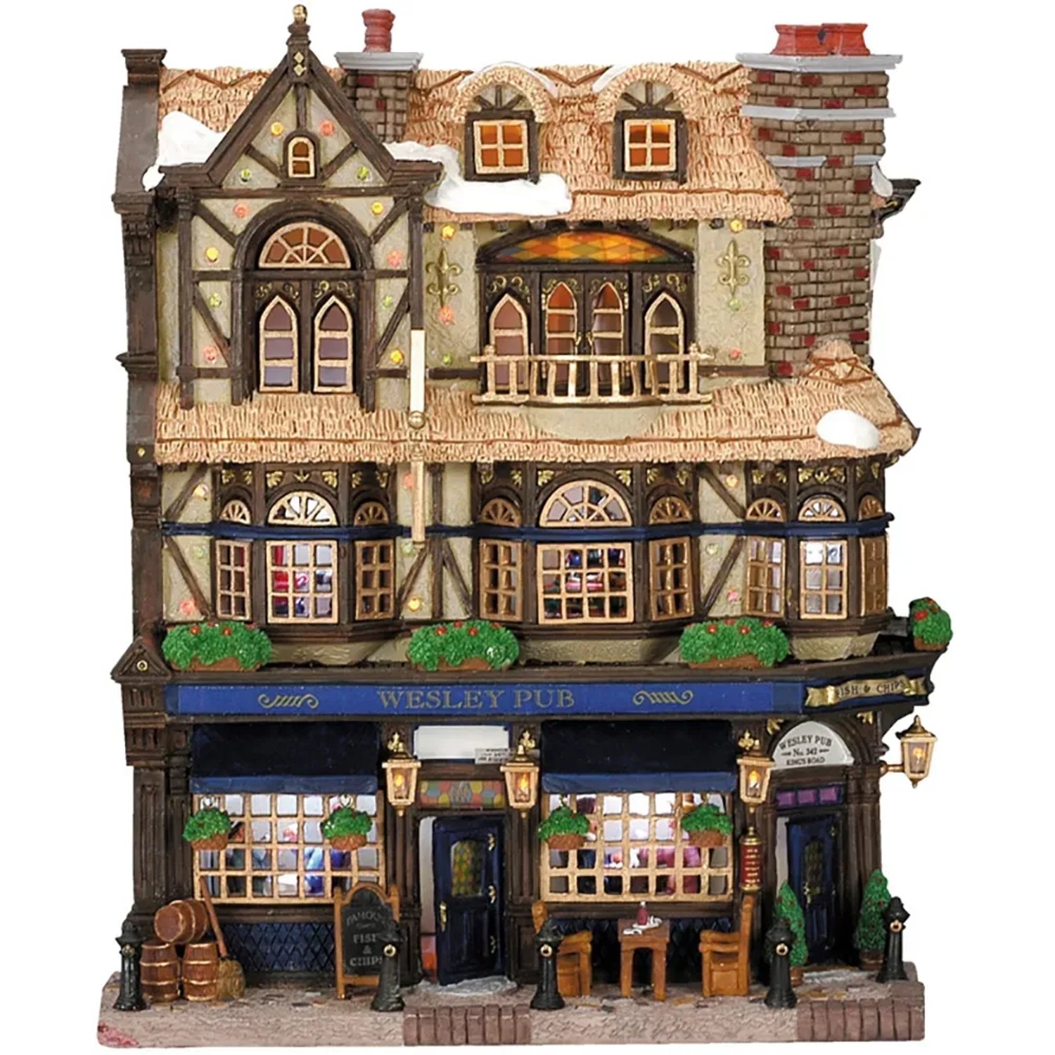 Weihnachtsdekoration Haus Wesley´s Pub